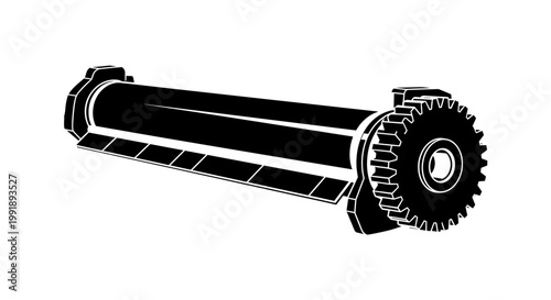 Black and white gear cylinder 1.