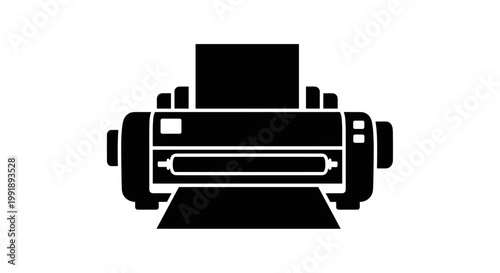 Black and white printer icon.