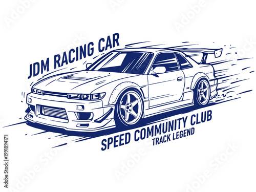 JDM racing car print design. Speed racing poster design. Road speed graphic print. Track legend artwork. Fast wheels challenge.