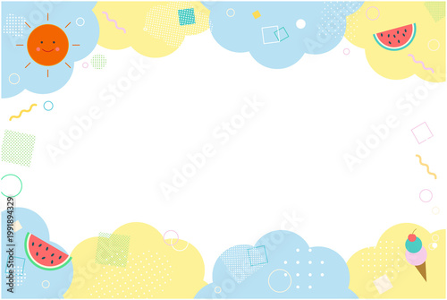 夏モチーフの可愛いフレーム