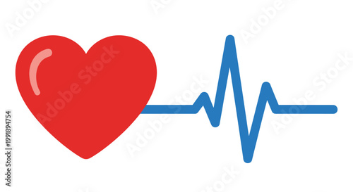 Vibrant Heartbeat Monitor Symbolizing Health and Vitality