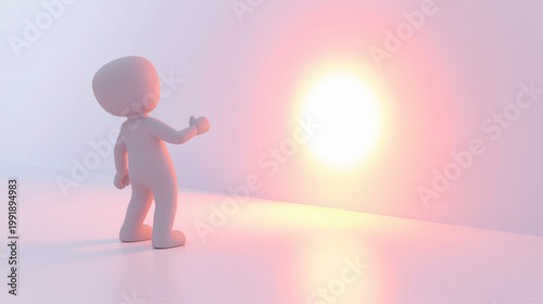 AI-Generated illustration of a person reaching toward a glowing ring just beyond a wall, symbolizing near success, missed opportunity, persistence, effort, and the fine line between failure and achiev