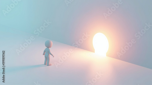 AI-Generated illustration of a person reaching toward a glowing ring just beyond a wall, symbolizing near success, missed opportunity, persistence, effort, and the fine line between failure and achiev