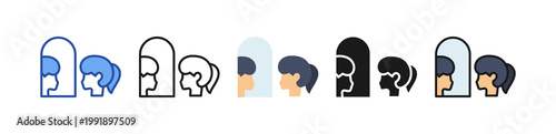 Self Reflection Icon Multi Style Illustration