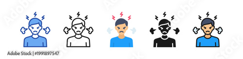 Anger Icon Multi Style Illustration
