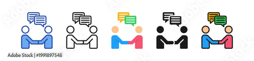 Interpersonal Skills Icon Multi Style Illustration
