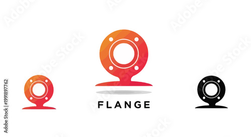 Industrial Flange Illustration - A Modern Graphic Design Element.