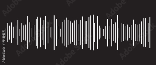sound waves isolated on white and black background. Sound waves vector icon . vector illustration.