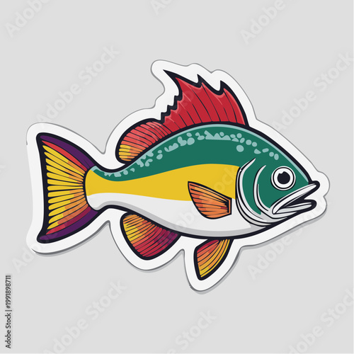 Stylized Cartoon Fish Illustration