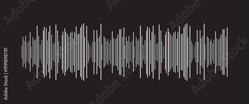 sound waves isolated on white and black background. Sound waves vector icon . vector illustration.