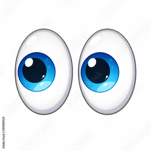 Foto Eye emoji with shine icon, looking sideways isolated vector illustration