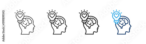Emotional Intelligence Different Set Vector Icon