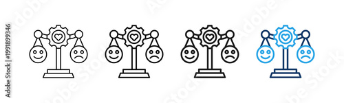 Emotional Balance Different Set Vector Icon
