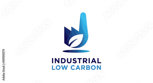 Industrial Low Carbon Logo Depicting Environmental Sustainability and Eco-Friendly Practices.
