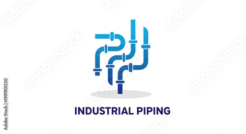 Industrial Piping System Illustration Depicting Plumbing and Engineering Concepts.