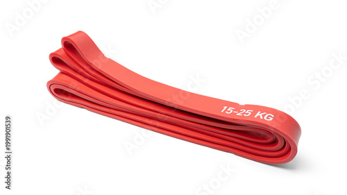 Fitness rubber band. Home exercise machine. Concept of sport and healthy active lifestyle. Set of colorful fitness rubber bands.