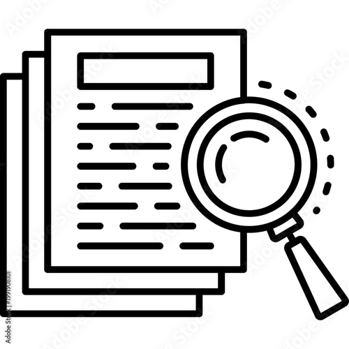 Research Document Outline Icon