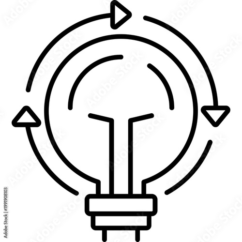Idea Generation Outline Icon