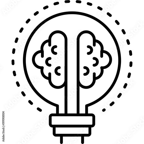 Brain Innovation Outline Icon