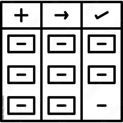 Project Planning Board Outline Icon