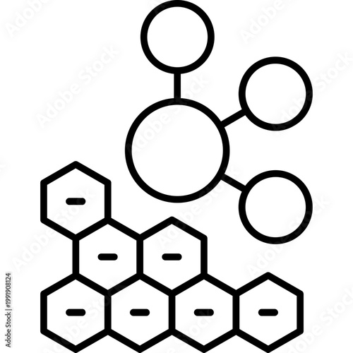 Molecular Structure Outline Icon