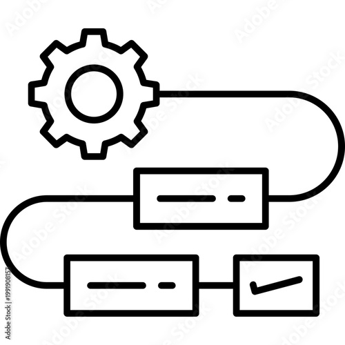 Development Workflow Outline Icon