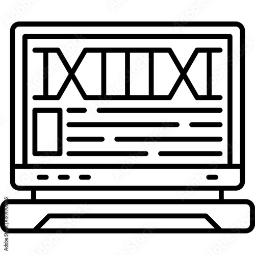 Dna Analysis Outline Icon