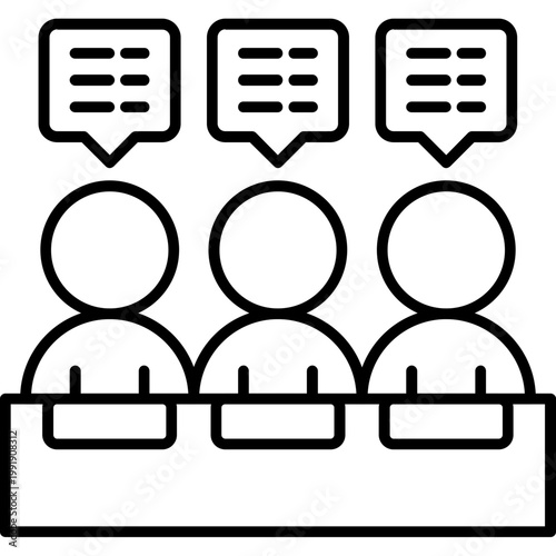 Focus Group Outline Icon