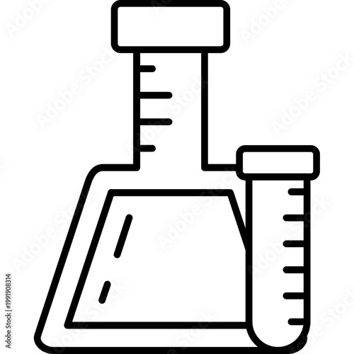 Lab Sample Bottle Outline Icon