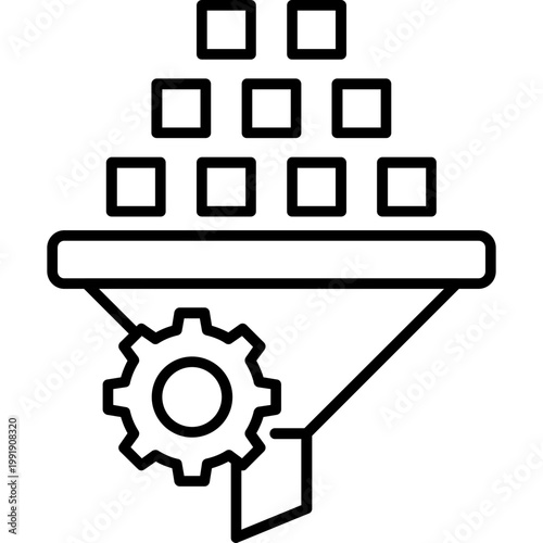 Idea Funnel Outline Icon