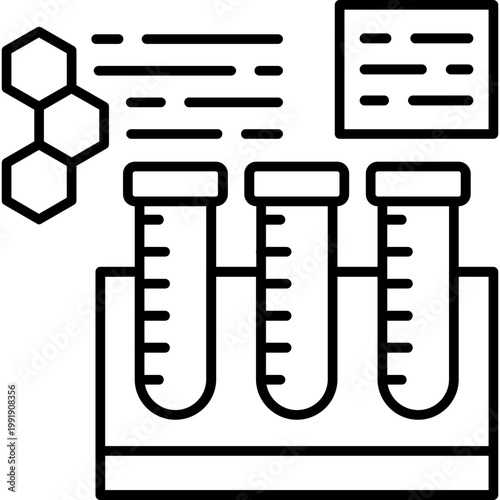 Experiment Tubes Rack Outline Icon