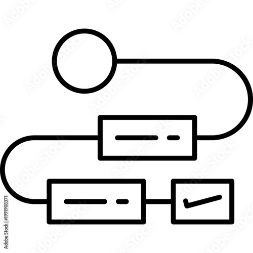 Algorithm Flowchart Outline Icon