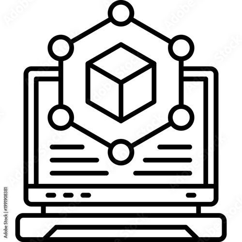 Simulation Model Outline Icon