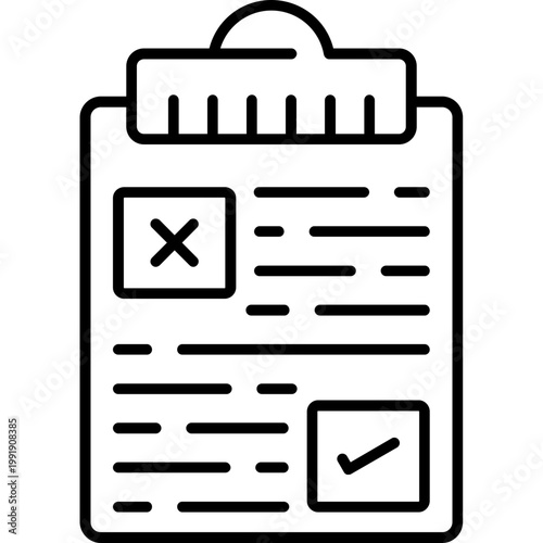 Testing Clipboard Outline Icon