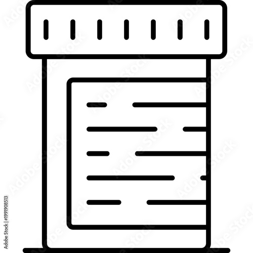 Sample Container Outline Icon