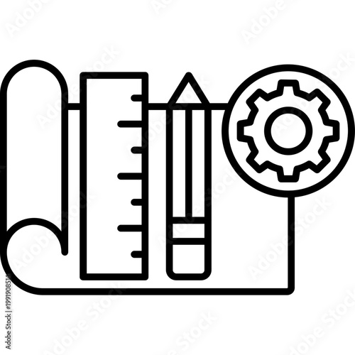 Prototype Sketch Outline Icon