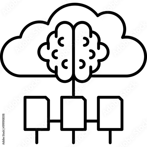 Predictive Model Outline Icon