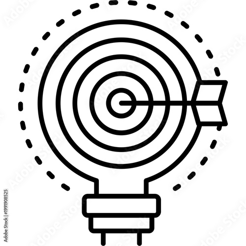Innovation Target Outline Icon
