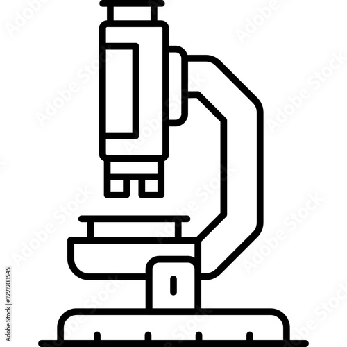 Research Microscope Outline Icon