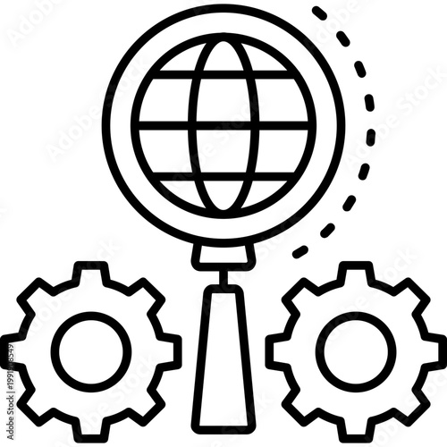 Research Globe Outline Icon