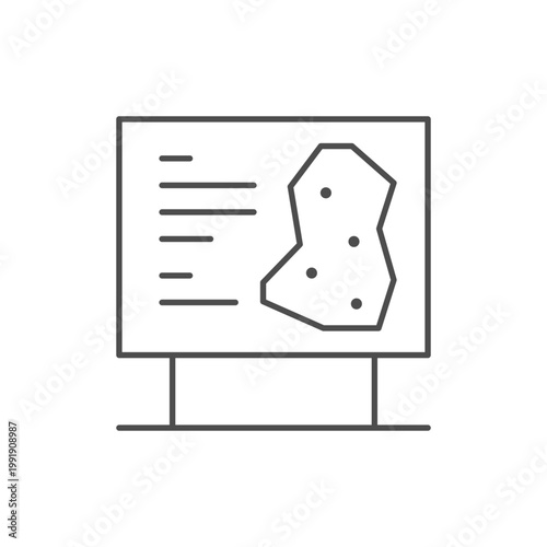 Park map line outline icon