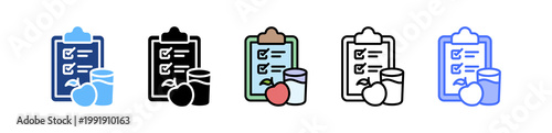 Diet Plan multiple icon