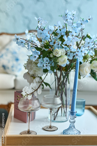 Modern Elegant Living Room Coffee Table Decor