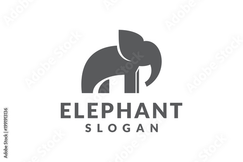 elephant logo icon vector illustration silhouette