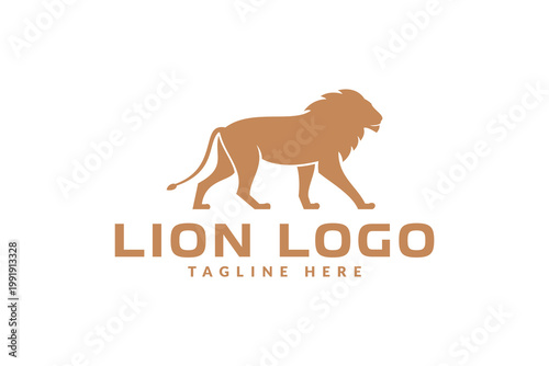lion logo icon vector illustration silhouette