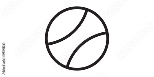 Tennis ball. Icon .Tennis ball icon vector logo design flat style. Tennis Ball icon vector design template on white background.