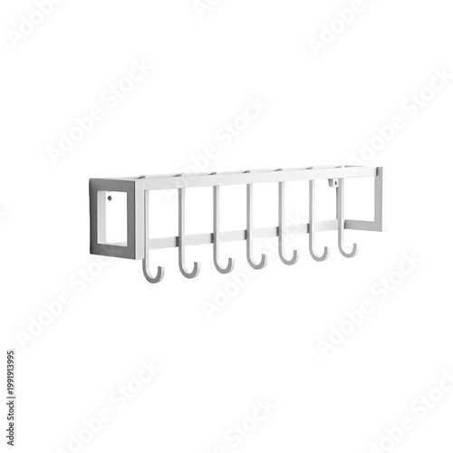 Modern Wall Mounted Coat Rack with Multiple Hooks for Home and Office Organization