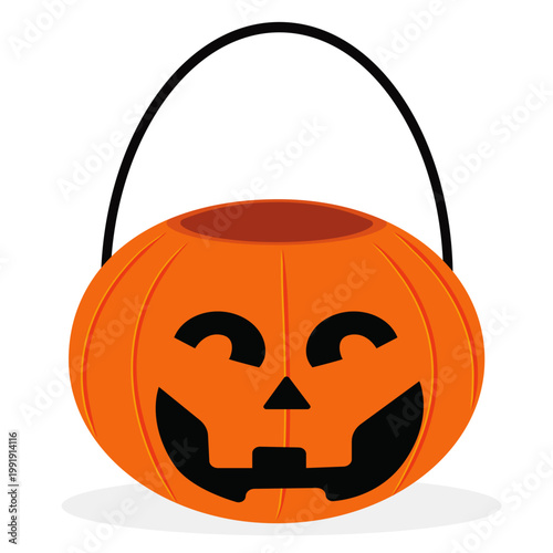Halloween candy bucket empty, empty trick or treat pail.