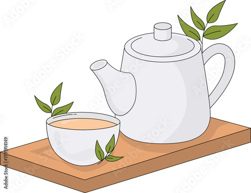 Teapot and Tea Cup Tea Day