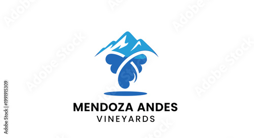 Mendoza Andes Vineyards Logo Depicting Mountain and Grape Cluster.